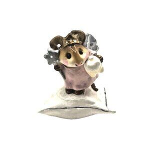 Wee Forrest Folk Genuine Vintage Retired Figurine Miniature Tooth Fairy Pink